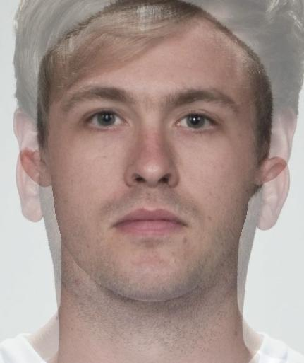 FaceMorpher morph of subjects 128 and 105